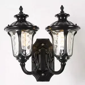 Lâmpada de parede para jardim e jardim, luminária americana para varanda europeia IP65, estilo clássico, para jardim, jardim, varanda, hotel, parque, exterior