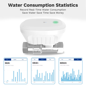 Moray ME220W Hot Sale Tuya Smart Home Life <span class=keywords><strong>APP</strong></span> RVS Draadloze Watermeter Waterregelaar Waterstroomregelaar - Product Image 6