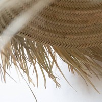 MEILLEUR VENDEUR! Lampe suspendue en feuille de palmier tressée par paille, abat-jour de lustre tressé