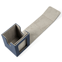 Convertible Deck Box with Toploader Window Display 100+ Double-Sleeved TCG Sport Card Storage Box