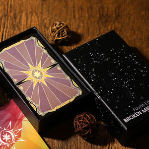 <span class=keywords><strong>Mazzo</strong></span> di Tarocchi Specchio Rotto Quarta Edizione, <span class=keywords><strong>Carte</strong></span> in Stile Vetro Dipinto, Bordo Argento Laser - Product Image 3