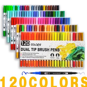 Caligrafía arte marcadores cepillo <span class=keywords><strong>dual</strong></span> bolígrafos de punta de color de agua cepillo pluma pincel de <span class=keywords><strong>120</strong></span> <span class=keywords><strong>pcs</strong></span> - Product Image 4