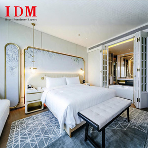 Ensemble <span class=keywords><strong>de</strong></span> meubles <span class=keywords><strong>de</strong></span> chambre à coucher en bois massif écologique <span class=keywords><strong>de</strong></span> luxe personnalisé IDM Shangri-<span class=keywords><strong>La</strong></span> <span class=keywords><strong>5</strong></span> étoiles, design moderne, lit pour hôtels - Product Image 2