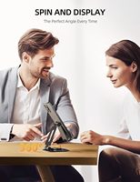 Soporte Plegable de Silicona para Teléfono Celular, Ajustable 360 Grados, Compatible con Todos los Modelos, Negro/Plateado