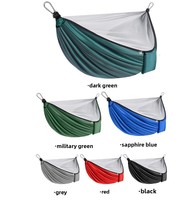 Hamac moustiquaire portable léger en parachute anti-insectes pour le camping, style à fixation par cordes