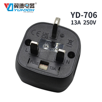 Adaptateur de voyage YUADON YD-706 13A 250V Type G vers Type J, convertisseur de prise UK vers Suisse, avec fusible, certifié UKCA CE