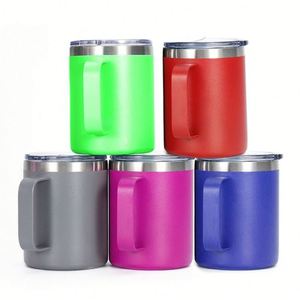 Tasses en acier inoxydable personnalisées de 12/14 oz, bouteilles modernes portables à double isolation sous vide pour l'eau et le café - Product Image 6