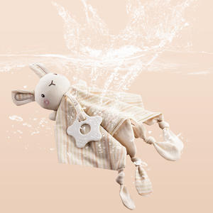 Gbee unisex ของเล่นเด็กทารกผ้าคอตตอนออร์แกนิคแบบข้ามพรมแดนสำหรับเด็กแรกเกิดพร้อมที่ใส่สบายผ้าเช็ดตัวเจลแบบสั่นสำหรับฟัน - Product Image 3