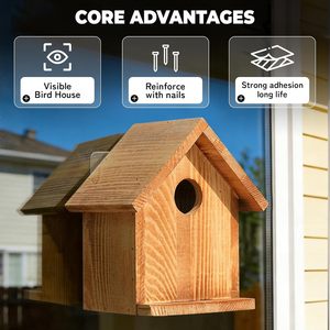 Casa para Pájaros Resistente a la Intemperie, Caja de Nido Colgante para Jardín, Regalo para Observación de Aves, Casas para Pájaros para Exteriores - Product Image 4