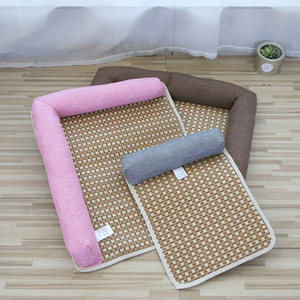 Summer Cooling <b>Mat</b> With Backrest Pillow For Dog Rectangular Pet Bed Hand Wash Polyester Fiber Fill Hebei Origin - Product Image 3