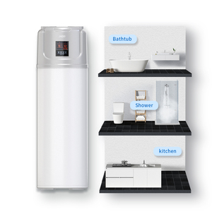 เครื่องทำน้ำร้อนแบบปั๊มความร้อนออลอินวัน OEM ODM R134A ใช้พลังงานจากอากาศ สำหรับน้ำร้อนในบ้านทั้งหลัง - Product Image 2