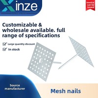 Ancres à clous en fer galvanisé de 2,7 mm, type maille argentée, isolantes thermiquement et acoustiquement, ignifuges, pour extérieur XPS, en stock