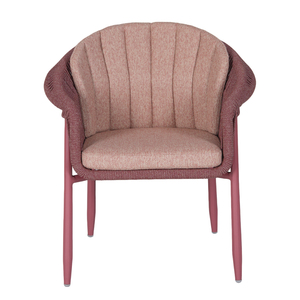 Silla de Comedor de Diseño Moderno y Lujoso con Cuerda Tejida a Mano, Estructura de Aluminio, Apta para Patio, <span class=keywords><strong>Jardín</strong></span>, Hotel, Cafetería, Villa - Product Image 2