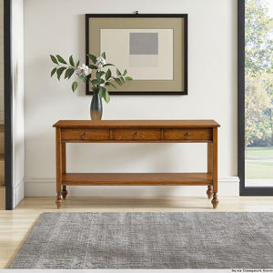 MYHOME <span class=keywords><strong>Table</strong></span> <span class=keywords><strong>console</strong></span> de luxe pour villa en bois de chêne massif français avec finition brune Design classique et moderne pour salon et salle à manger - Product Image 1