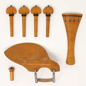 NAOMI kalp şimşir/abanoz keman 4 dizeleri keman Tailpiece Tuning mandallar Chinrest keman aksesuarları