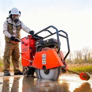 High Quality Lonsen 15HP Gasoline/Diesel Engine Road Cutter <b>Machine</b> Concrete Cutting Saws 350-500mm Blade for <b>Engineering</b> Use - Product Image 2