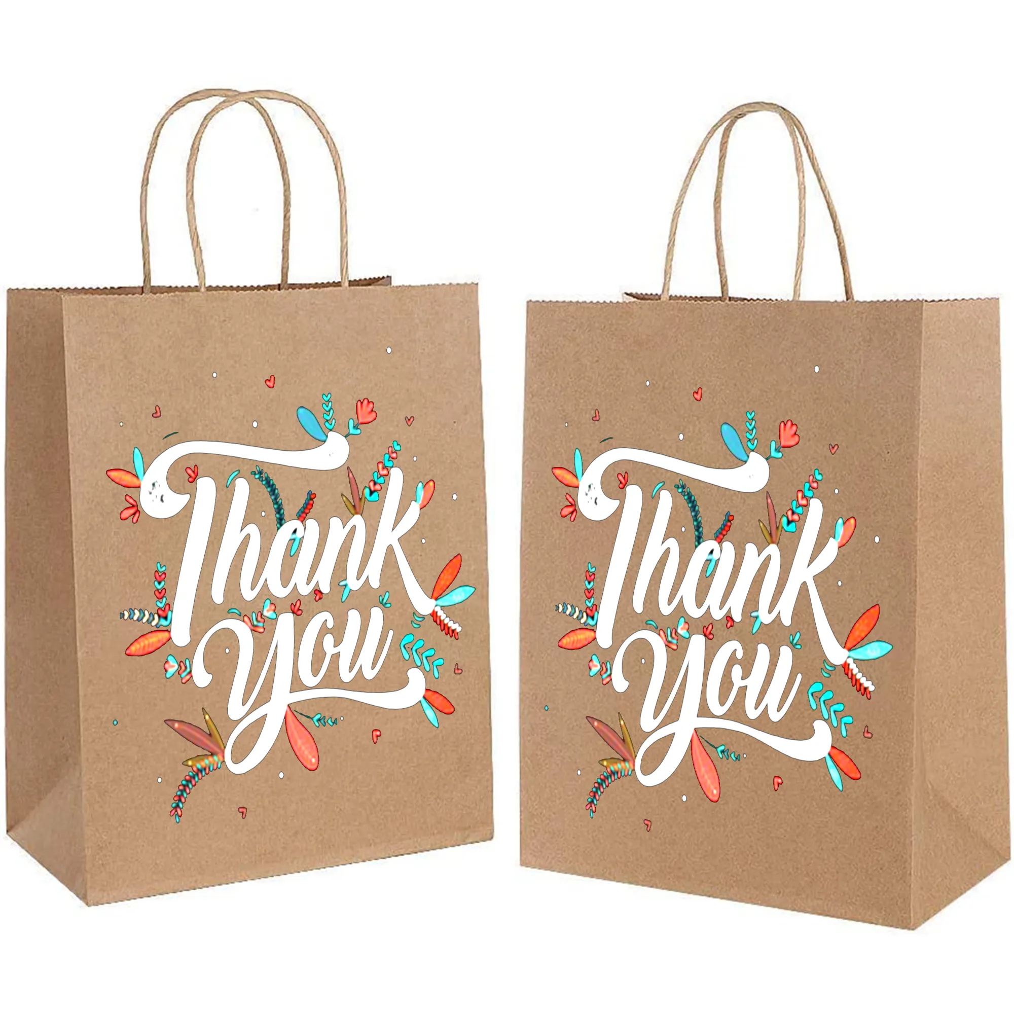 cheapest price kraft material customized mint brown paper bag gift paper package bag coffee thank you paper bags with handles