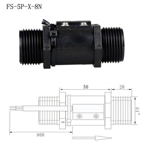 SZFAST G1/2" DN15 Interruptor Inteligente de Flujo de Agua G3/4" Alarma Automática de Corte de Flujo de Líquido Montaje Vertical 2 Cables FS-2P Plástico - Product Image 4