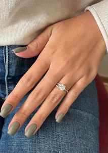 Anillo Solitario de Diamante 100% Natural con Certificación IGI en Oro de 14k, Joyería Fina de Lujo, Corte Clásico de 1 Quilate, Diseño de Tallo Dividido para Boda - Product Image 5