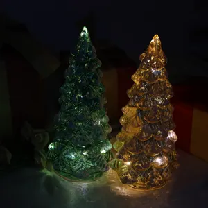 2024 Artisanat d'arbre en verre de haute qualité Lumières LED Décoration de table de mariage pour les cadeaux de festival