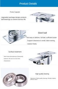 Anti statische ESD-Lenkräder 75mm 100mm <span class=keywords><strong>125mm</strong></span> Grau TPR Leitfähige Gummi-Schwenk bremse Hohe Tragfähigkeit Home Office <span class=keywords><strong>Industrial</strong></span> - Product Image 6