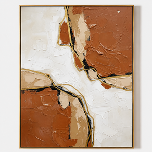 Peinture à l'huile artisanale, paysage, toile, cadre en bois, style classique, décoration murale intérieure, emballée de manière sécurisée pour l'expédition - Product Image 1