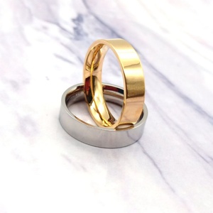 Factory Direct Sale 5mm Stainless Steel Custom Silver <b>Rings</b> Blank Engraved logo Gold <b>Statement</b> <b>Ring</b> - Product Image 1