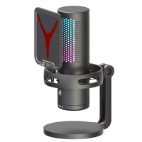 Microphone à condensateur cardioïde portable GM7 SE léger avec éclairage LED RGB filaire USB pour enregistrement et enseignement sur PC/PS5/Smartphone