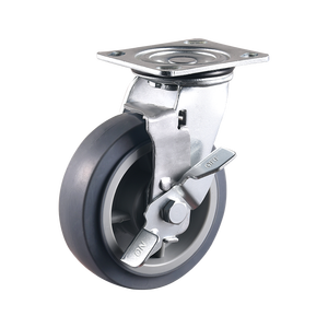 VIMA Smooth Industrial 6 Inch Swivel Caster Wheel TPR PP Castor for <b>Trolleys</b> Transportation Heavy Duty 260kg Load Capacity - Product Image 5