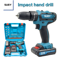 Perceuse électrique 21V Tournevis Outil Set Impact Réparation sans fil Vitesse variable Mandrin sans clé OEM Fourniture de lithium personnalisable