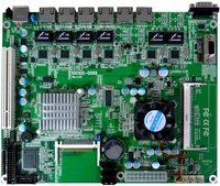 ISD525 est une bonne utilisation Intel Atom D410 ou D525 carte mère 6 LAN * 1000Mbs, usine en gros, pour PC industriel stable