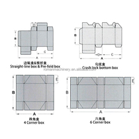 Plieuse-colleuse automatique de précision Roman New Straight Line Lock Bottom pour boîtes en carton à 4/6 coins avec colle thermofusible et colle à froid