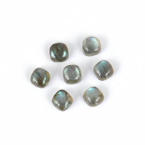Cabochon de coussin en Labradorite blanche naturelle de qualité supérieure 100% en vrac de 6mm pour la fabrication de bijoux faits à la main - Product Image 1