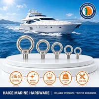 Œillet de levage en acier inoxydable 316 DIN580 moulé M12 pour équipement de quincaillerie marine, bateaux, kayaks, bateaux pneumatiques et yachts
