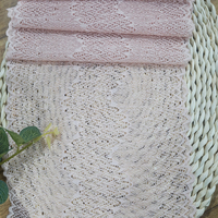 Bordure en dentelle extensible brodée en jacquard rose de 22,5 cm, personnalisée, pour lingerie sexy et accessoires textiles de maison