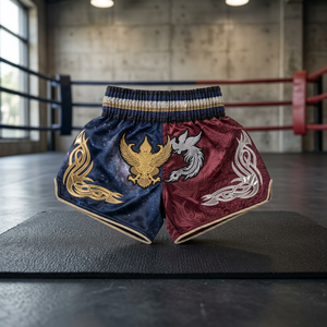 Pantalones Cortos de Boxeo MMA Muay Thai Unisex Personalizables de Primera Calidad, 100% Poliéster, Transpirables, Ligeros, de Secado Rápido, con Logotipo Frontal Regular - Product Image 2