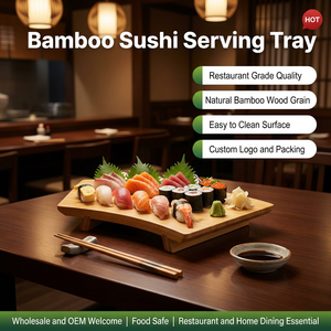 Utensilios para <span class=keywords><strong>Sushi</strong></span>, Platos Geta, Bandeja para Servir, Plato para Salsas, Palillos, Venta al por Mayor, Plato de Bambú Japonés de Diseño Moderno para <span class=keywords><strong>Sushi</strong></span> - Product Image 5