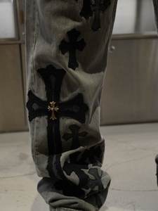 Jeans en denim pour homme HaiYao 2026 de haute qualité, personnalisés, avec rivets, strass, lavage vintage, style streetwear, hip-hop, Y2K, OEM ODM, coton - Product Image 6