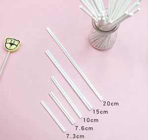 Trắng 4 ", 5", 6-inch giấy Lollipop gậy, bánh <span class=keywords><strong>Pop</strong></span> <span class=keywords><strong>Sticks</strong></span>, 100-Count đóng gói, Kẹo gậy, DIY Lollipop chủ - Product Image 6