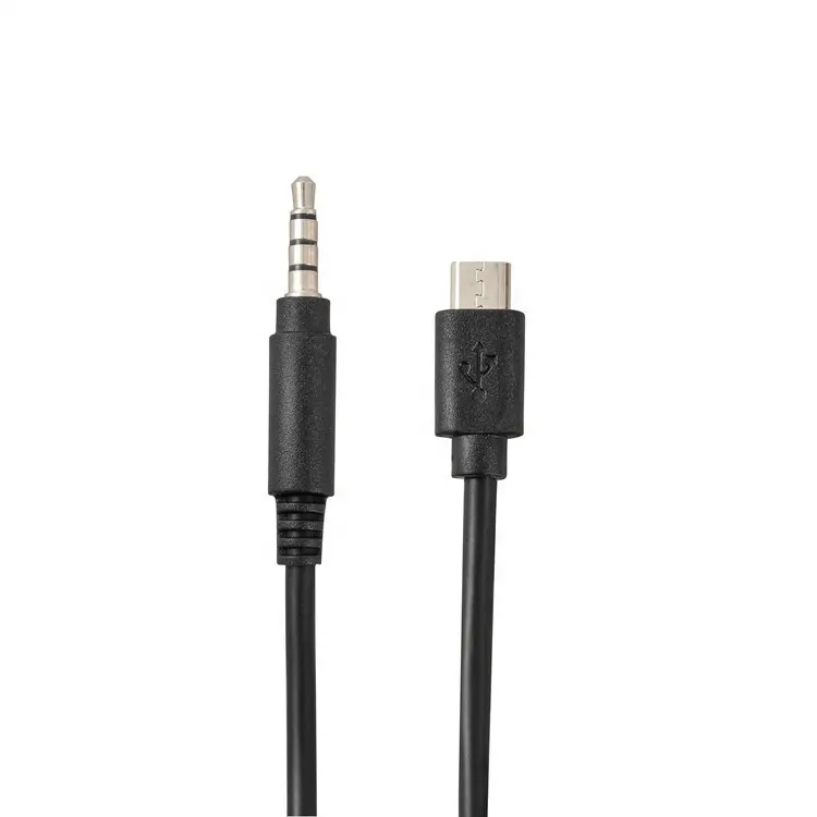 Cable de audio para teléfono móvil, micro usb a jack K de 3,5mm, cable de audio para canciones, micrófono digital, línea de grabación