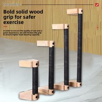 Barres de pompes robustes antidérapantes, équipement de fitness portable, paire de barres de pompes en bois