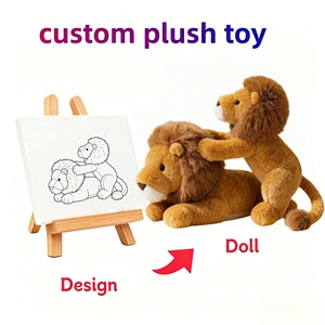 ผู้ผลิตตุ๊กตา OEM <span class=keywords><strong>ออกแบบ</strong></span>ตุ๊กตาสัตว์คุณภาพสูงของคุณเองได้ พร้อมโลโก้ รูปทรง สี และผ้าแบบกำหนดเอง สิงโต - Product Image 1