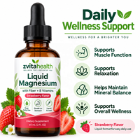 Magnésium liquide en marque blanche 1000 mg avec vitamines C, D, B6, zinc et fibres de cellulose, absorption rapide