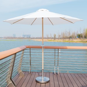 Parasol de plage moderne de luxe <span class=keywords><strong>2022</strong></span> avec cadre en aluminium imprimé bois, taille 2,7 m, pour mobilier d'extérieur - Product Image 2