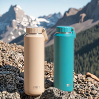 304 acier inoxydable vide Thermos tasse grande capacité Camping Sports de plein air bouilloire poignée pratique cadeaux d'affaires