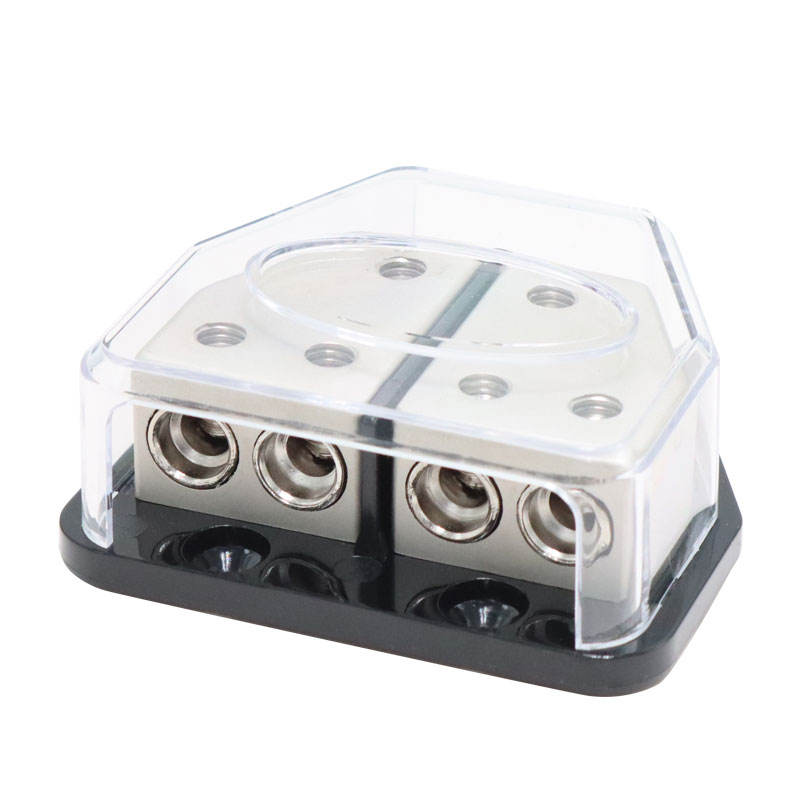 Copper Power Distribution Block With 4x8 Gauge 2x4 Out Crimp Terminal Ground Distributor For Automotive Use