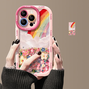 Dessin animé entièrement couvert pour <span class=keywords><strong>iPhone</strong></span> 14 Pro Skin TPU PC matériaux compatibles pour Apple 16 Pro Max Electroplate Phone Grip Puff 13/15 - Product Image 3