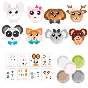 DAMAI Paper Plate Art Kit for Kids 12 <b>Packs</b> Animal Art Craft Gift for <b>Toddlers</b> DIY Craft Learning Project for Birthday Party - Product Image 5