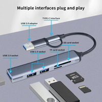 Hub Usb C multifonction, Hub Usb C 5-en-1 Type C 3.0 Hubs Usb SD/TF Adaptateur multiport Expandeur pour transmission de données d'ordinateur portable