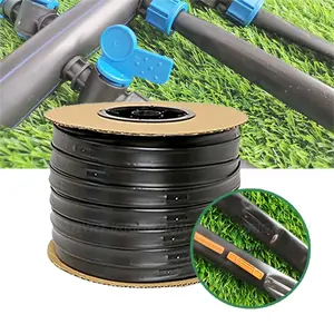 Kits de sistema de riego agrícola de 1 hectárea, manguera plana, 20cm, agricultura, 16mm, cinta de goteo de plástico negro para jardín de granja